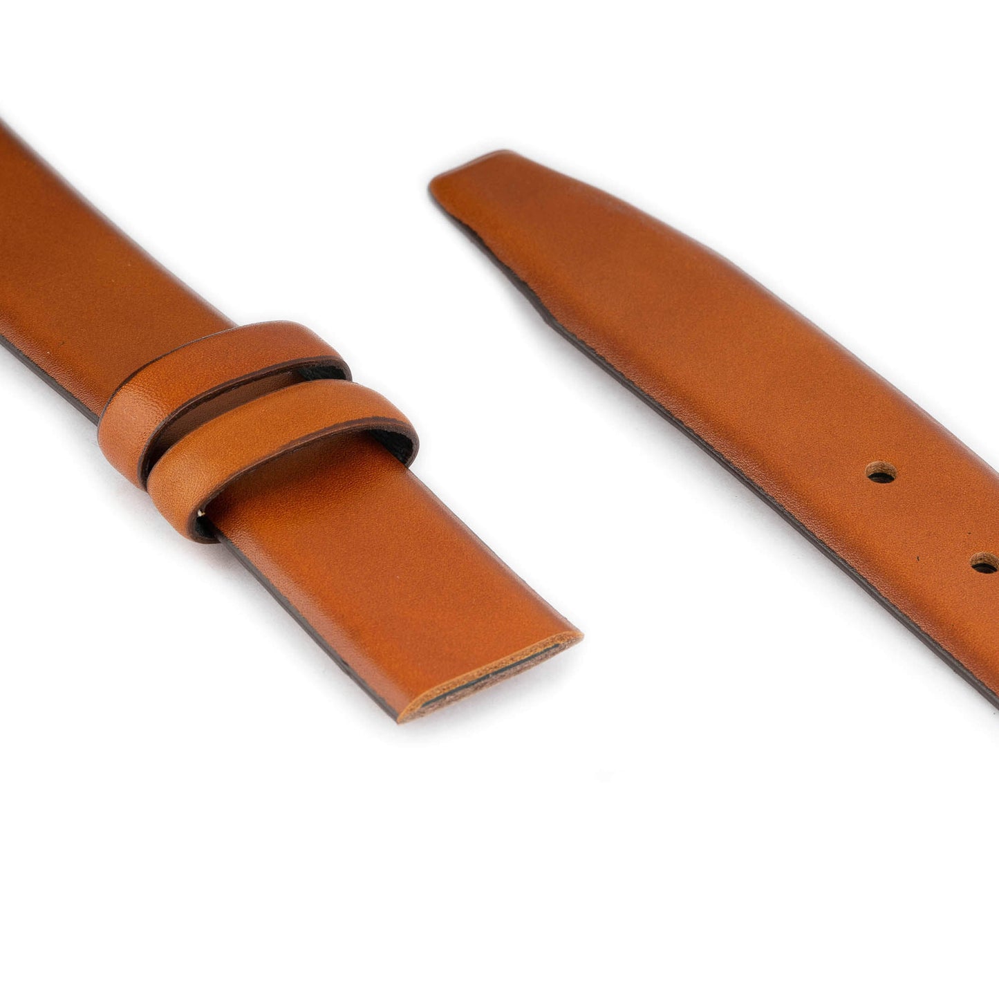 Mens 3.5 cm Light Brown Leather Belt Strap For Cartier Buckles Replacement High Quality