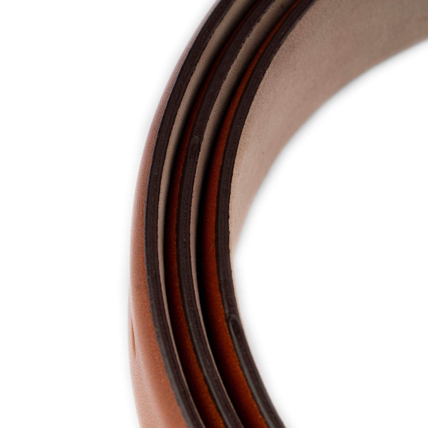 Mens 3.5 cm Light Brown Tan Leather Belt Strap For Dunhill Buckles Replacement Top Quality