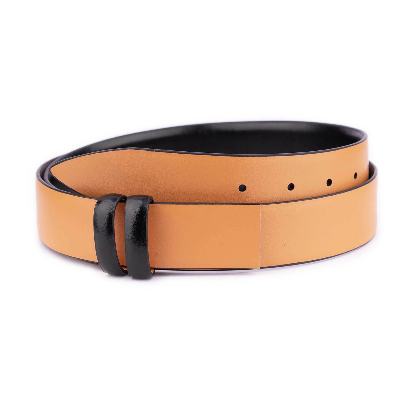 Mens 3.5 cm Reversible Black Beige Leather Belt Strap For Versace Buckles Replacement