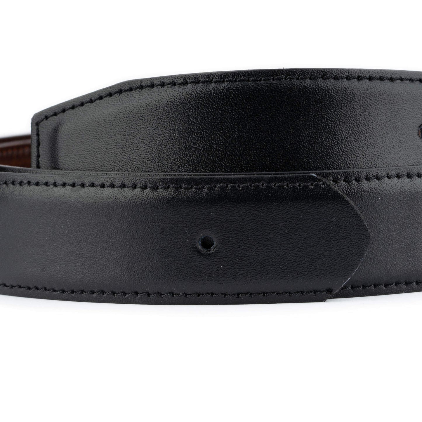 Mens 3.5 cm Reversible Black Brown Leather Belt Strap For Cartier Buckles Replacement High Quality