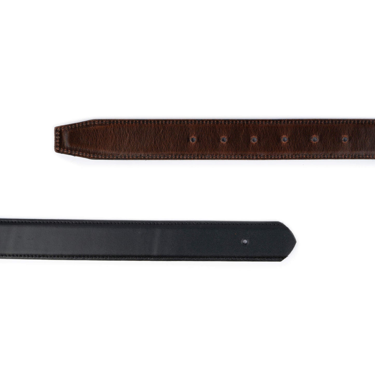 Mens 3.5 cm Reversible Black Brown Leather Belt Strap For Cartier Buckles Replacement High Quality