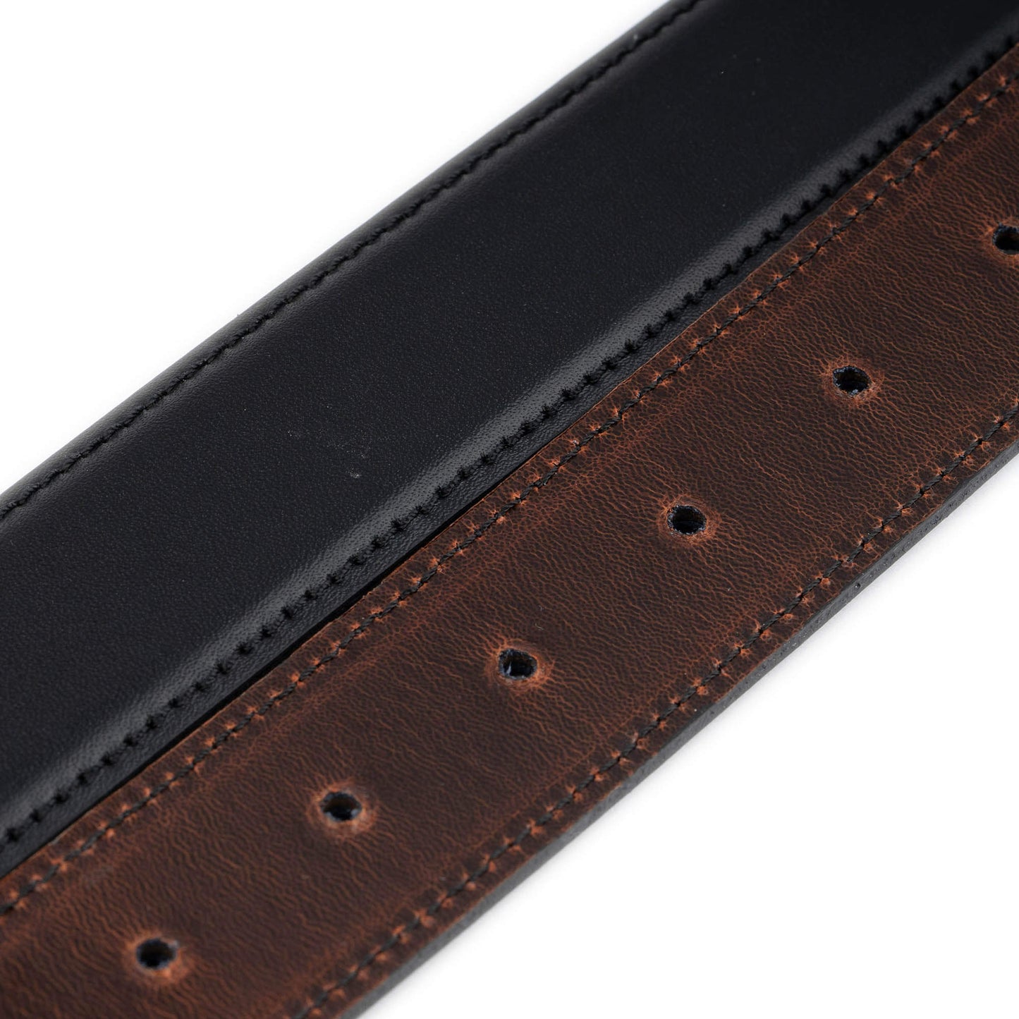 Mens 3.5 cm Reversible Black Brown Leather Belt Strap For Cartier Buckles Replacement High Quality