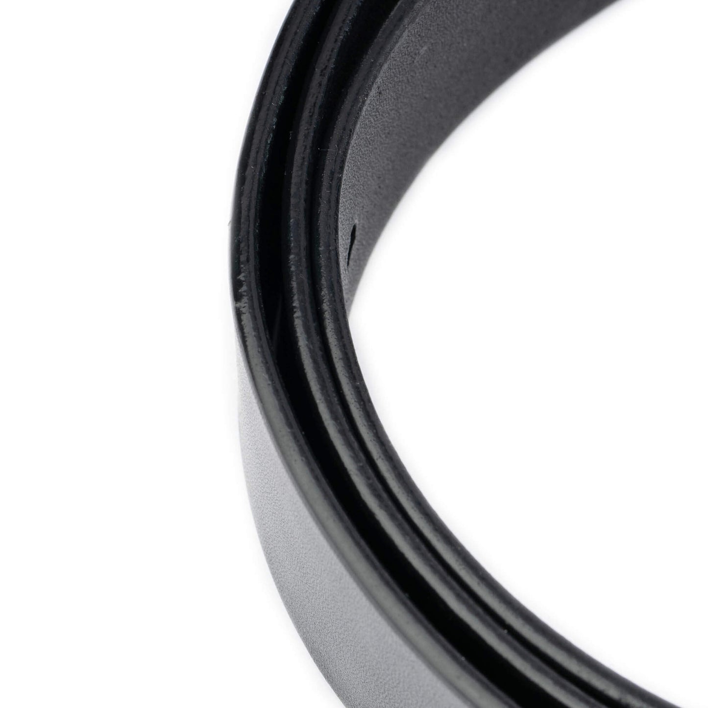 Mens 4.0 cm Black Full Grain Leather Belt Strap For Dunhill Buckles Replacement