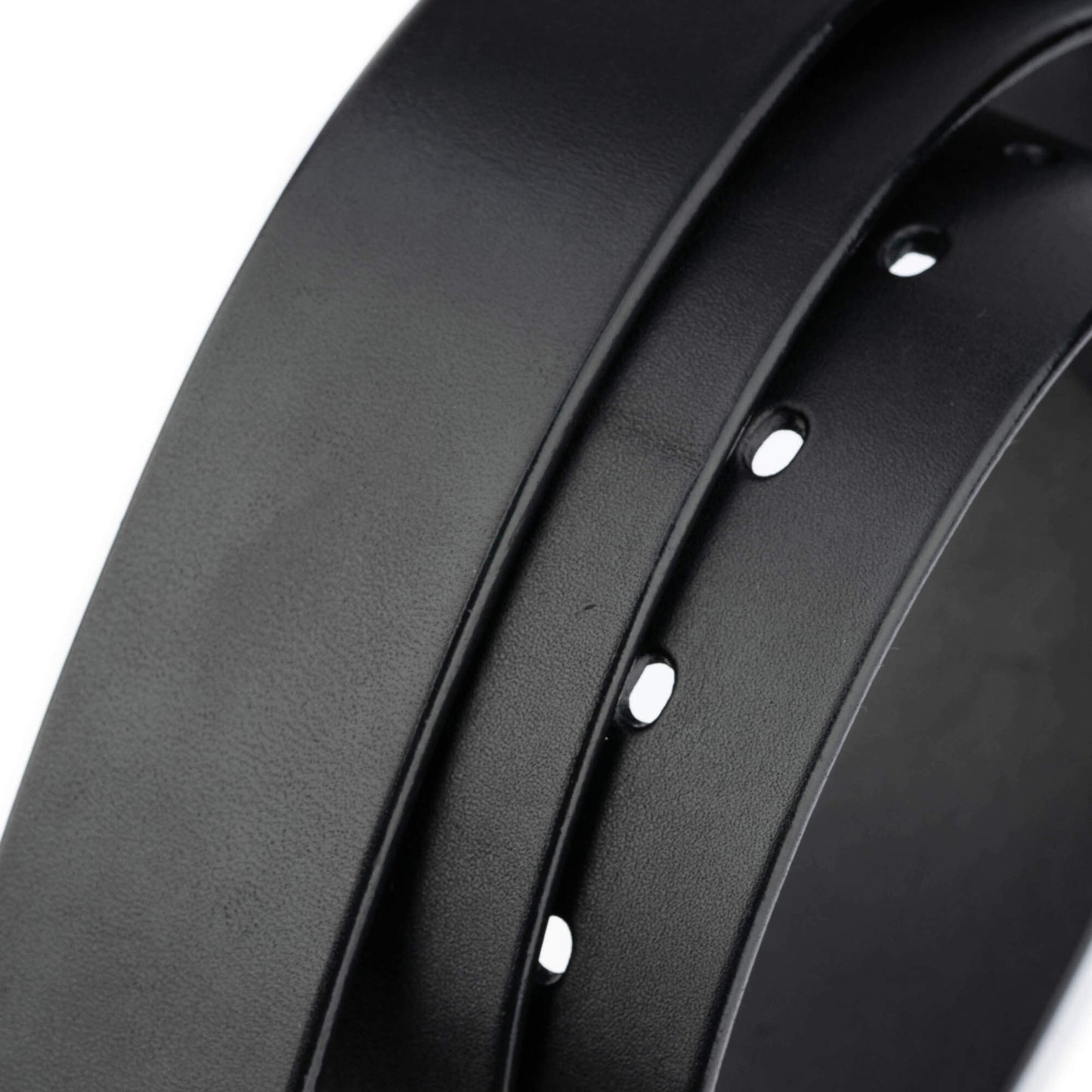 Mens 4.0 cm Black Full Grain Leather Belt Strap For Dunhill Buckles Replacement