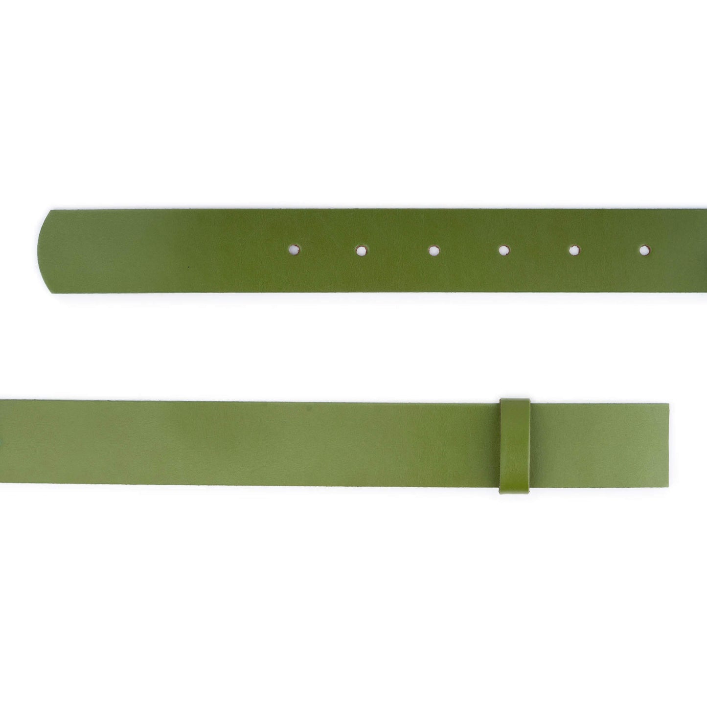 Mens 4.0 cm Olive Green Leather Belt Strap For Montblanc Buckles Replacement