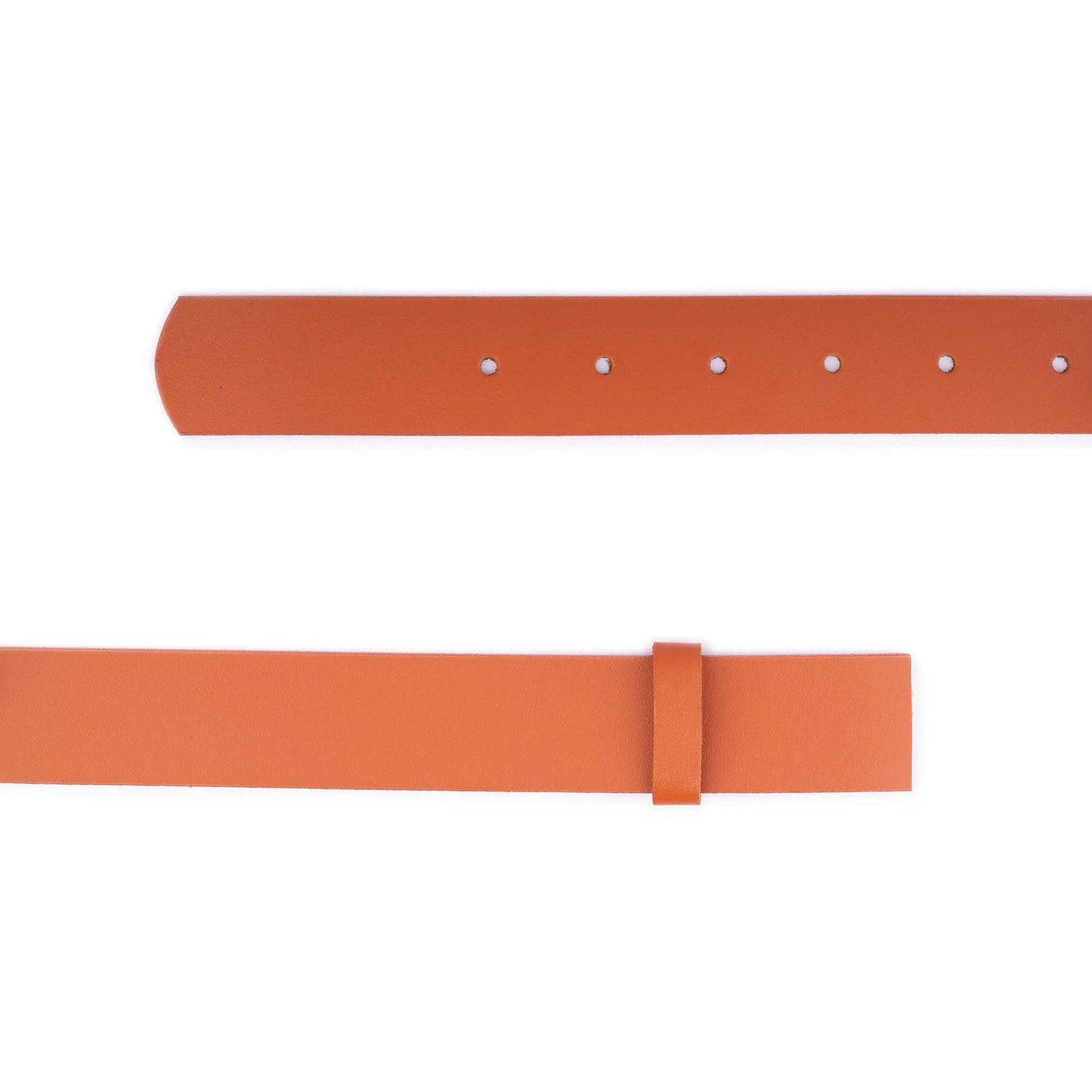 Mens 4.0 cm Orange Leather Belt Strap For Ferragamo Buckles Replacement