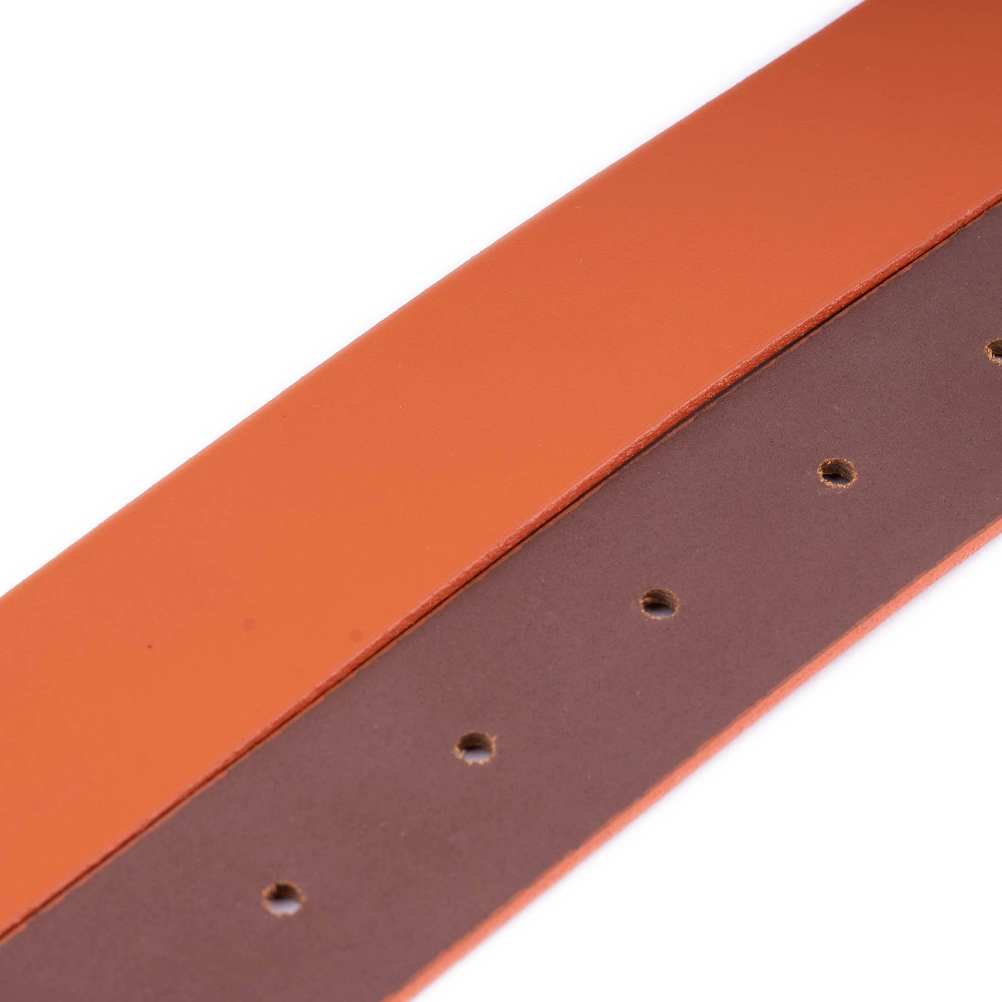 Mens 4.0 cm Orange Leather Belt Strap For Ferragamo Buckles Replacement