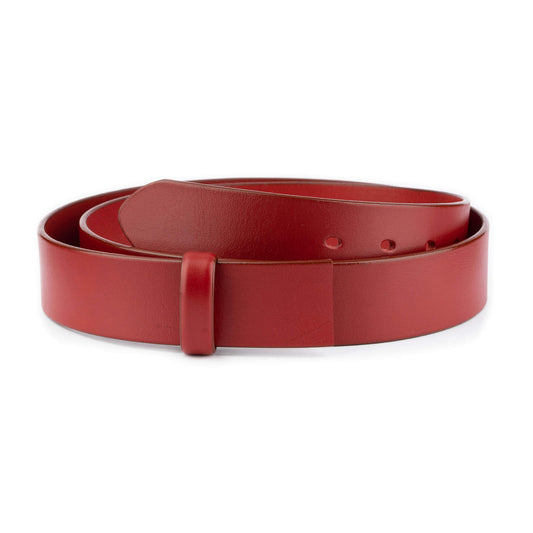 Mens 4.0 cm Red Leather Belt Strap For Ferragamo Buckles Replacement Top Quality