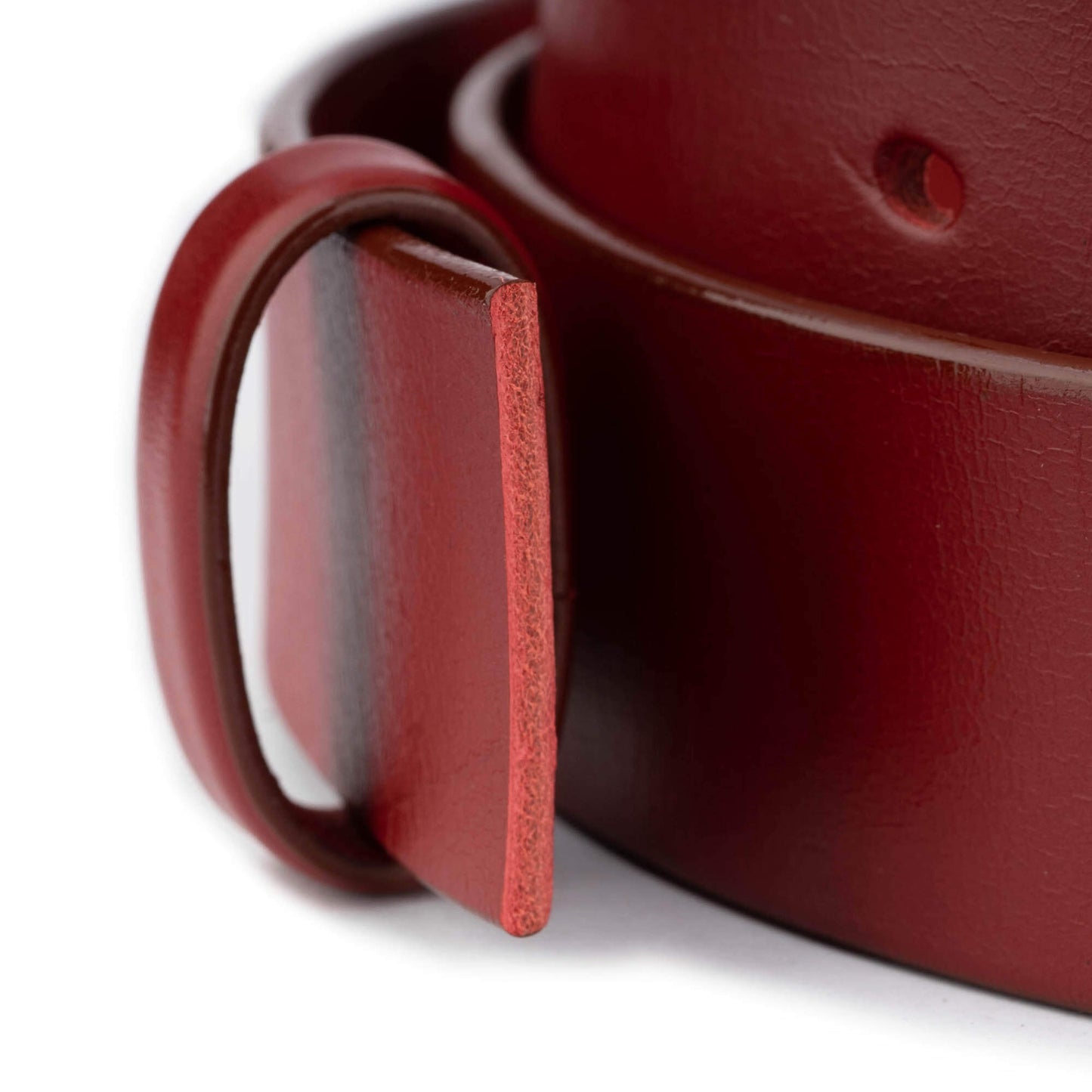 Mens 4.0 cm Red Leather Belt Strap For Dunhill Buckles Replacement Top Quality