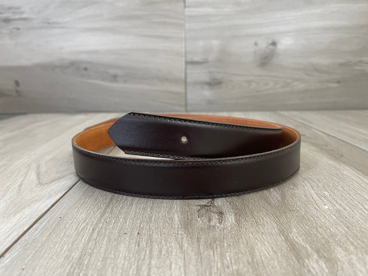 Mens Brown Leather Belt Strap Replacement For Dunhill 1 1-8 inch Dress Belts 30 mm