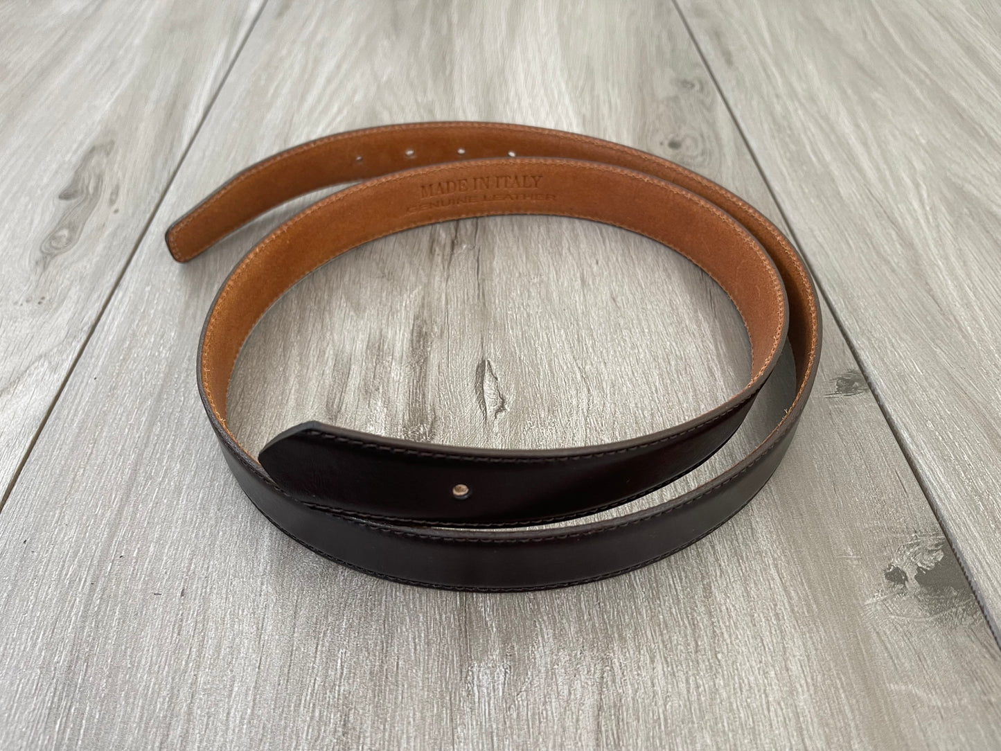 Mens Brown Leather Belt Strap Replacement For Dunhill 1 1-8 inch Dress Belts 30 mm