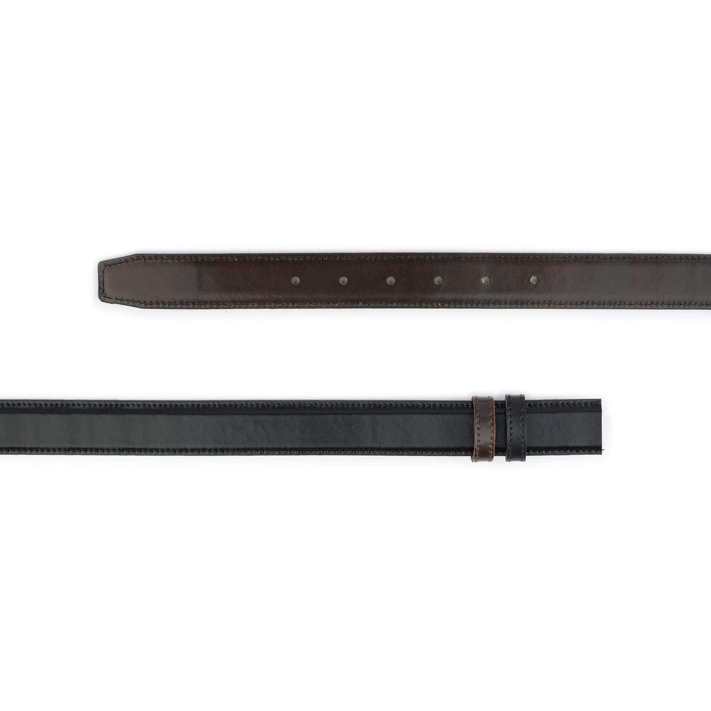 Mens Reversible Black Brown Belt Strap Replacement For Cartier Buckles 30 mm