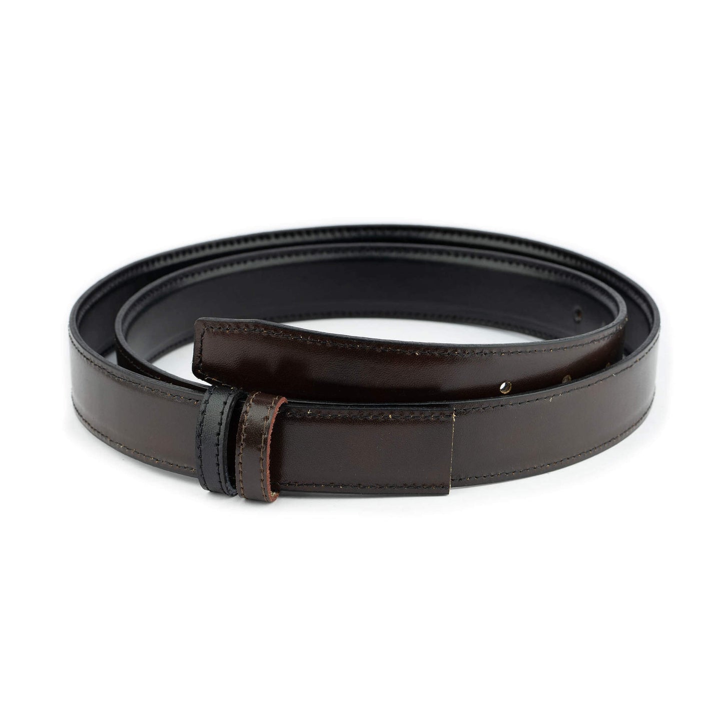 Mens Reversible Black Brown Belt Strap Replacement For Cartier Buckles 30 mm