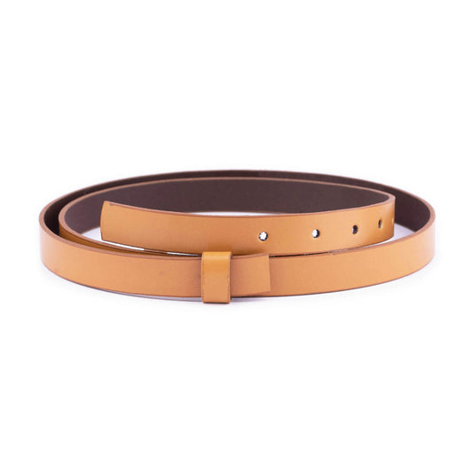 Mustard Brown Belt Strap For Loewe Buckles Womens 1.5 cm Replacement Leather