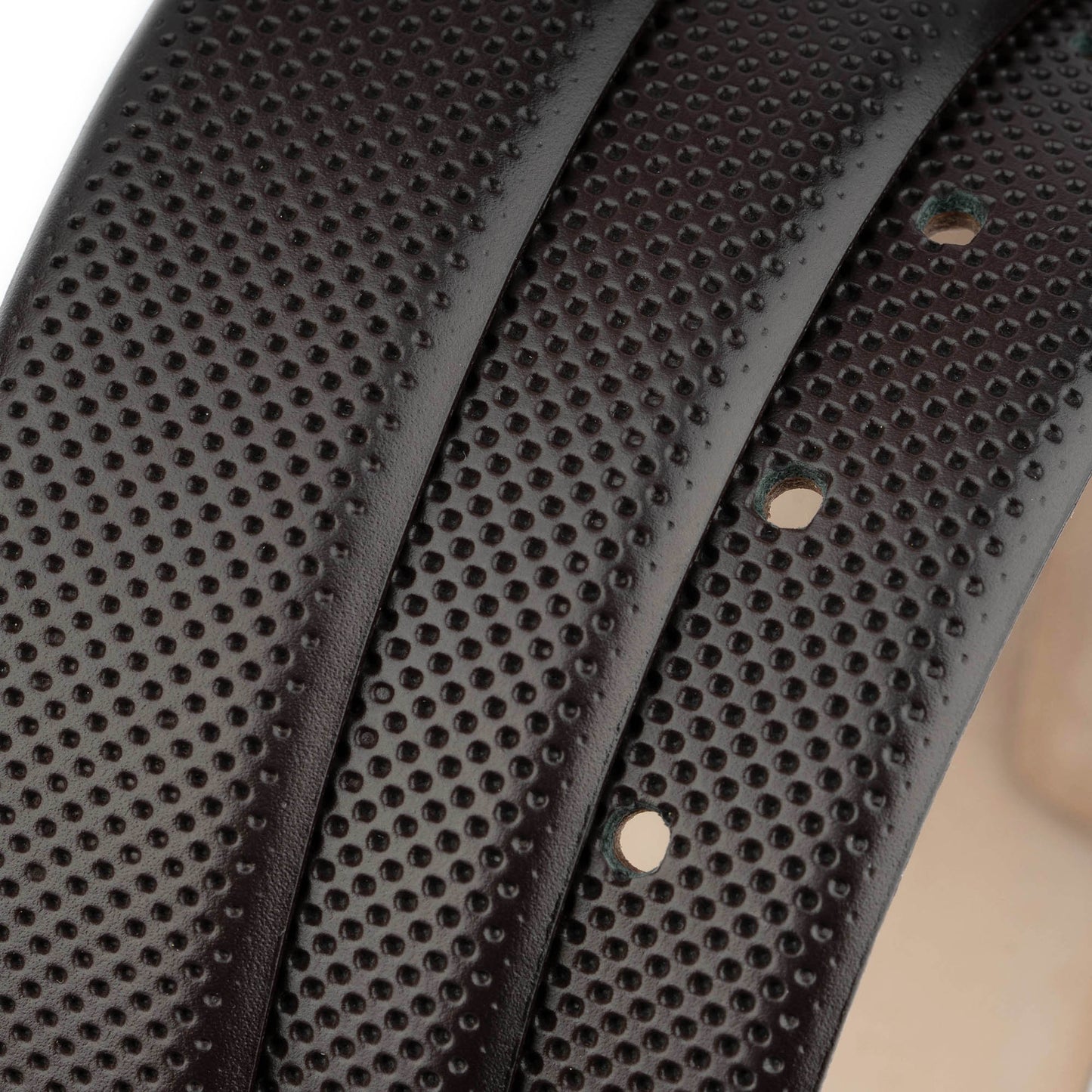 Perforated Mens 3.5 cm Brown Leather Belt Strap For Montblanc Buckles Replacement Top Quality