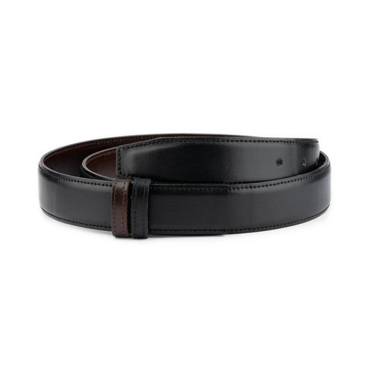 Reversible Black Brown 3.5 cm Leather Belt Strap For Dunhill Buckles Replacement