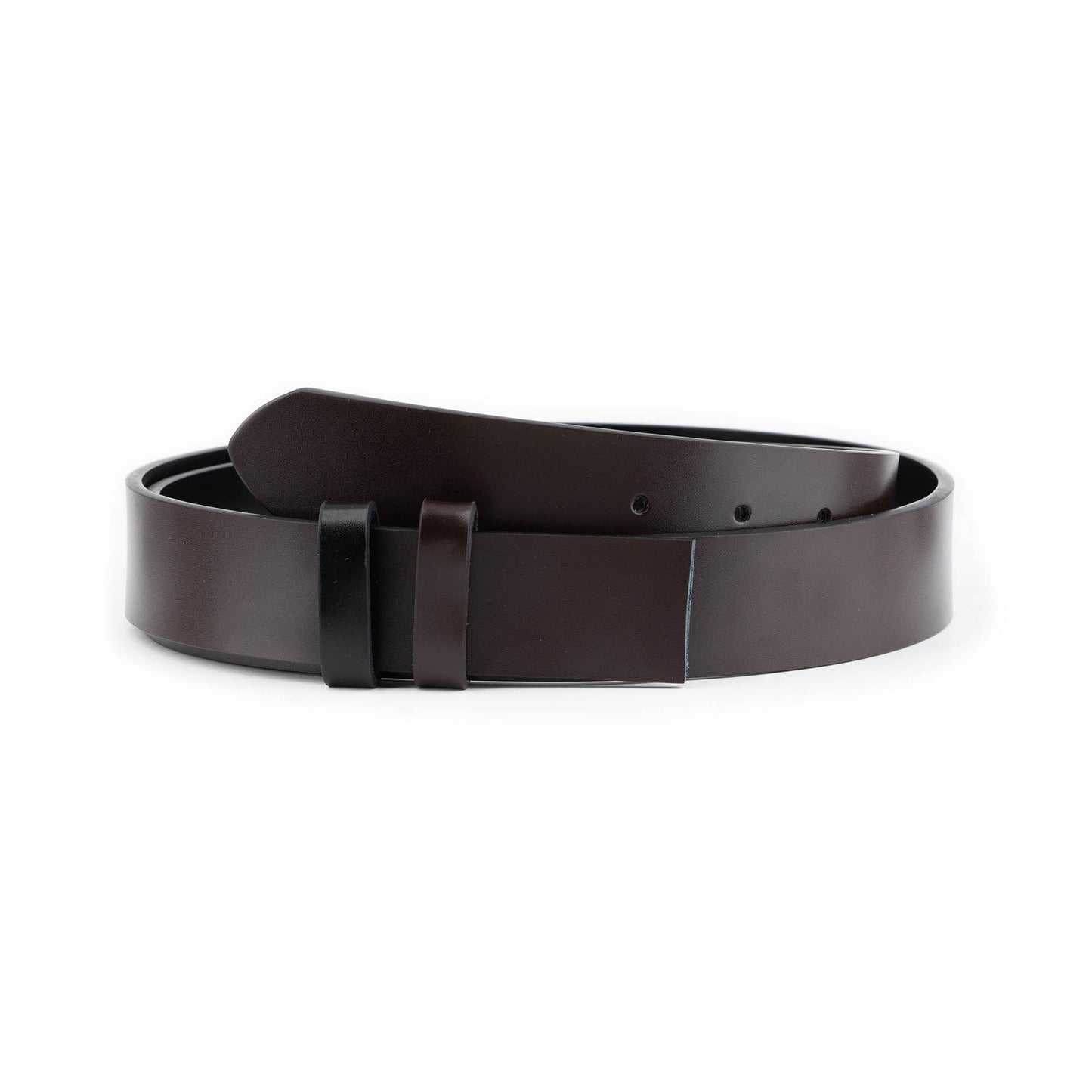 Vegan 3.5 cm Reversible Black Brown Leather Belt Strap For Ferragamo Buckles