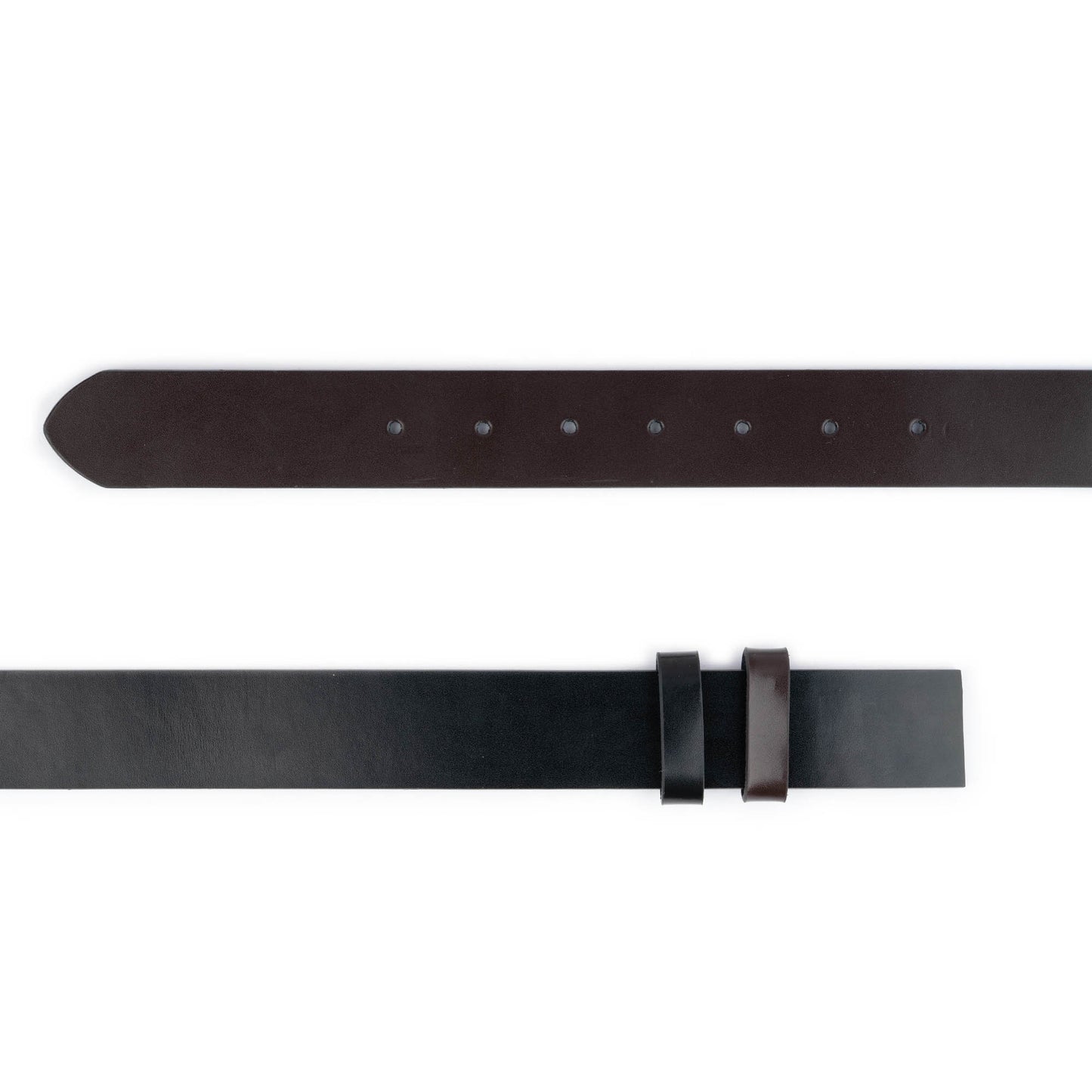 Vegan 3.5 cm Reversible Black Brown Leather Belt Strap For Ferragamo Buckles