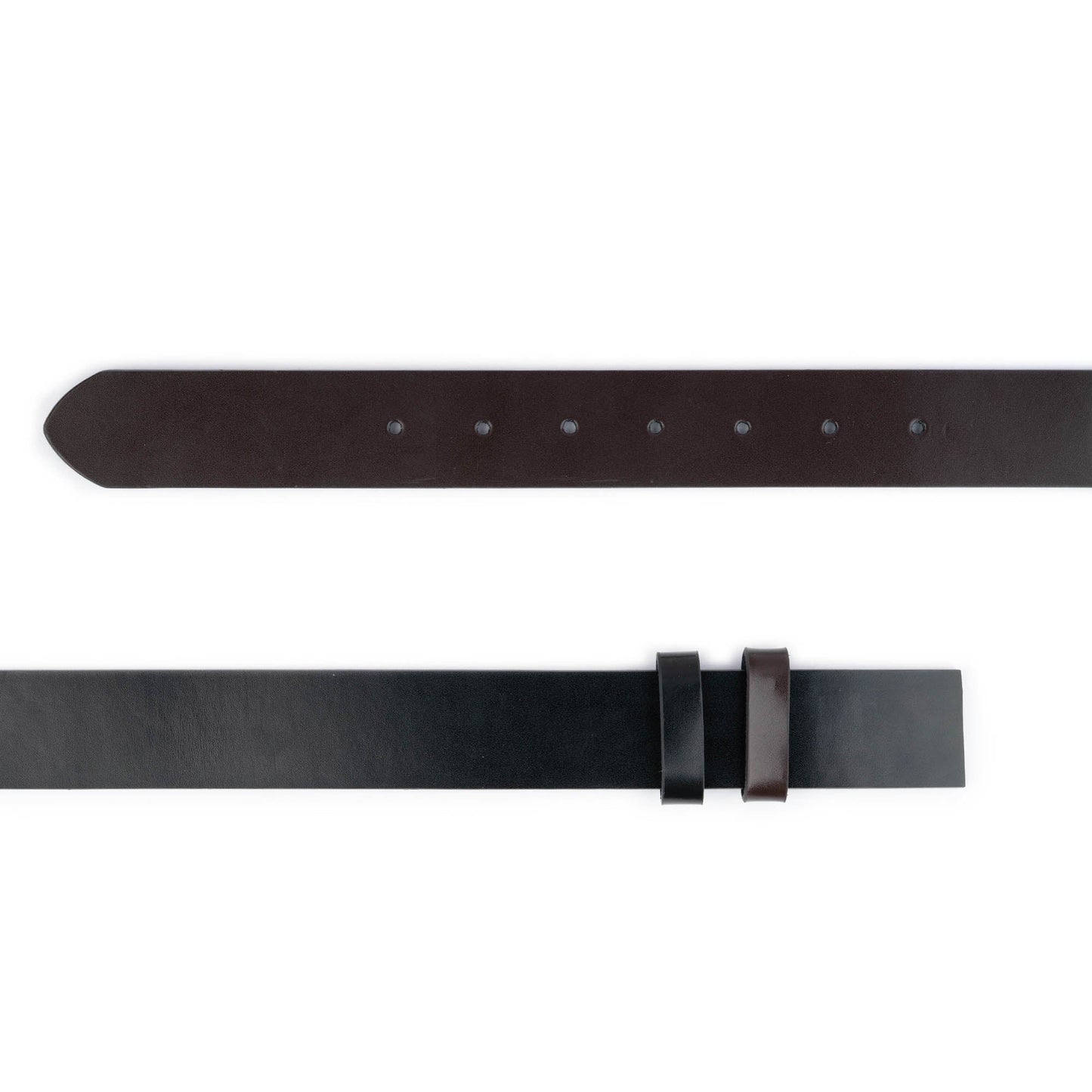 Vegan 3.5 cm Reversible Black Brown Leather Belt Strap For Dunhill Buckles