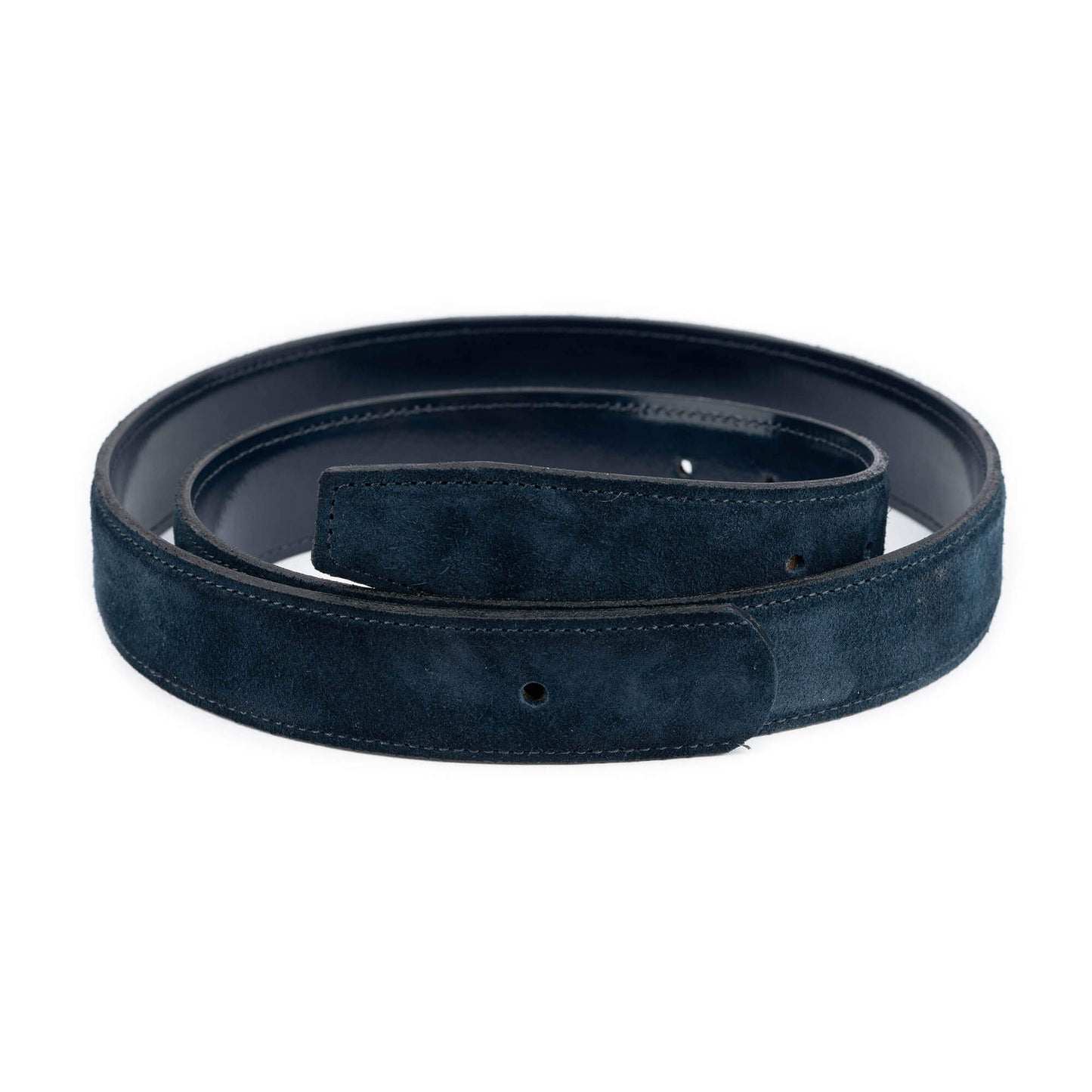 Dark Blue Patent Leather Belt Strap for Cartier Buckle Replacement With Hole