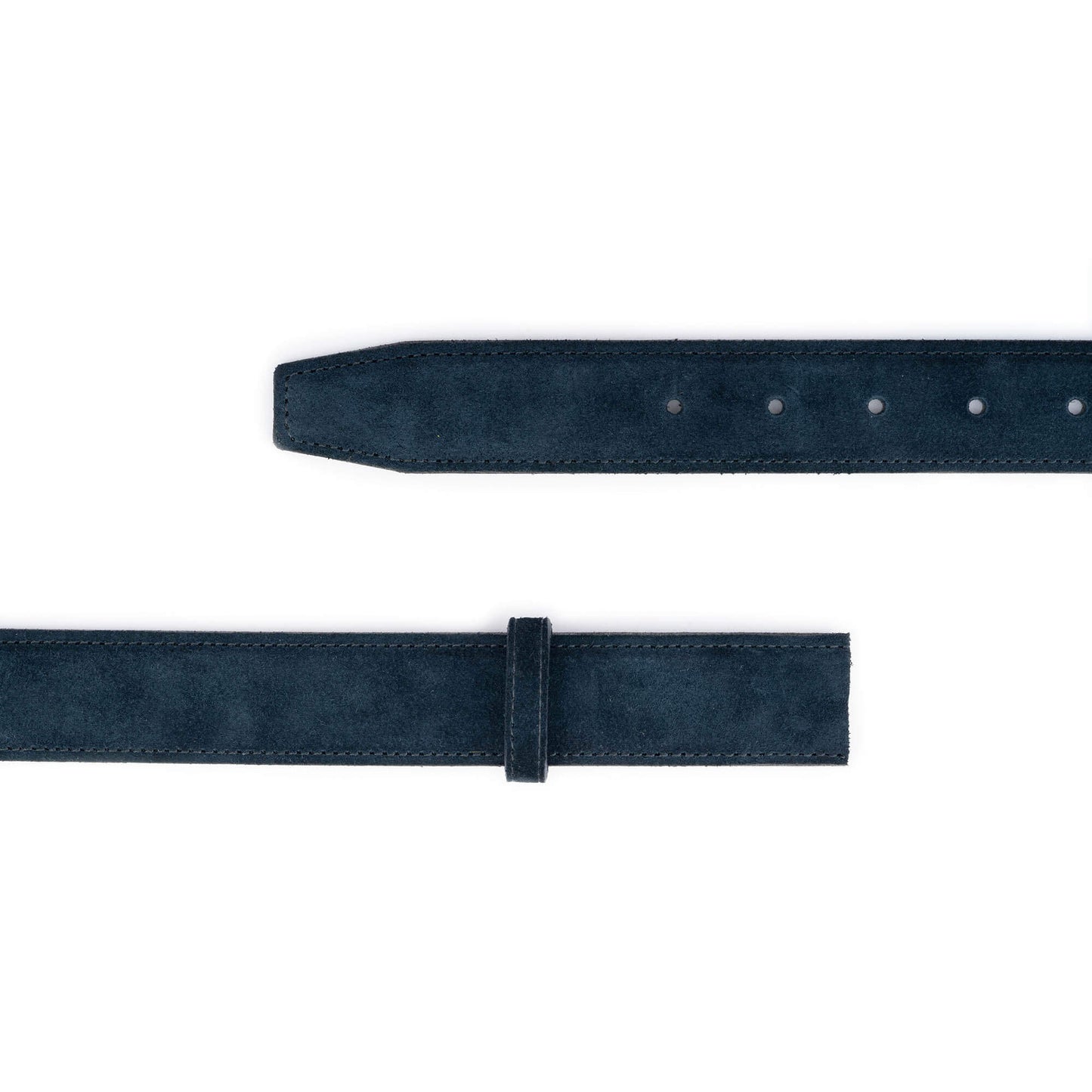 Dark Blue Suede Belt Strap for Cartier Buckles Reversible Replacement