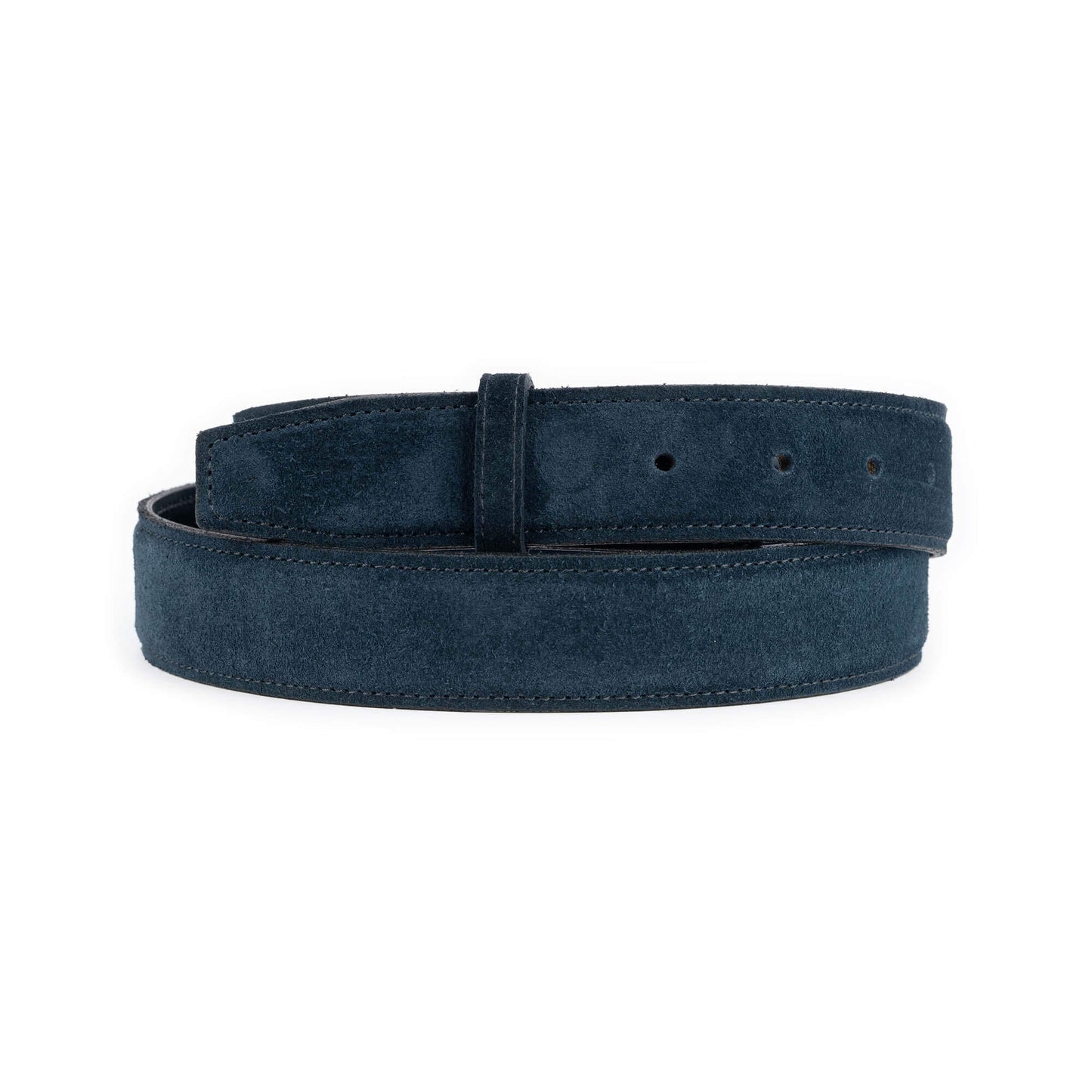 Dark Blue Suede Belt Strap for Cartier Buckles Reversible Replacement