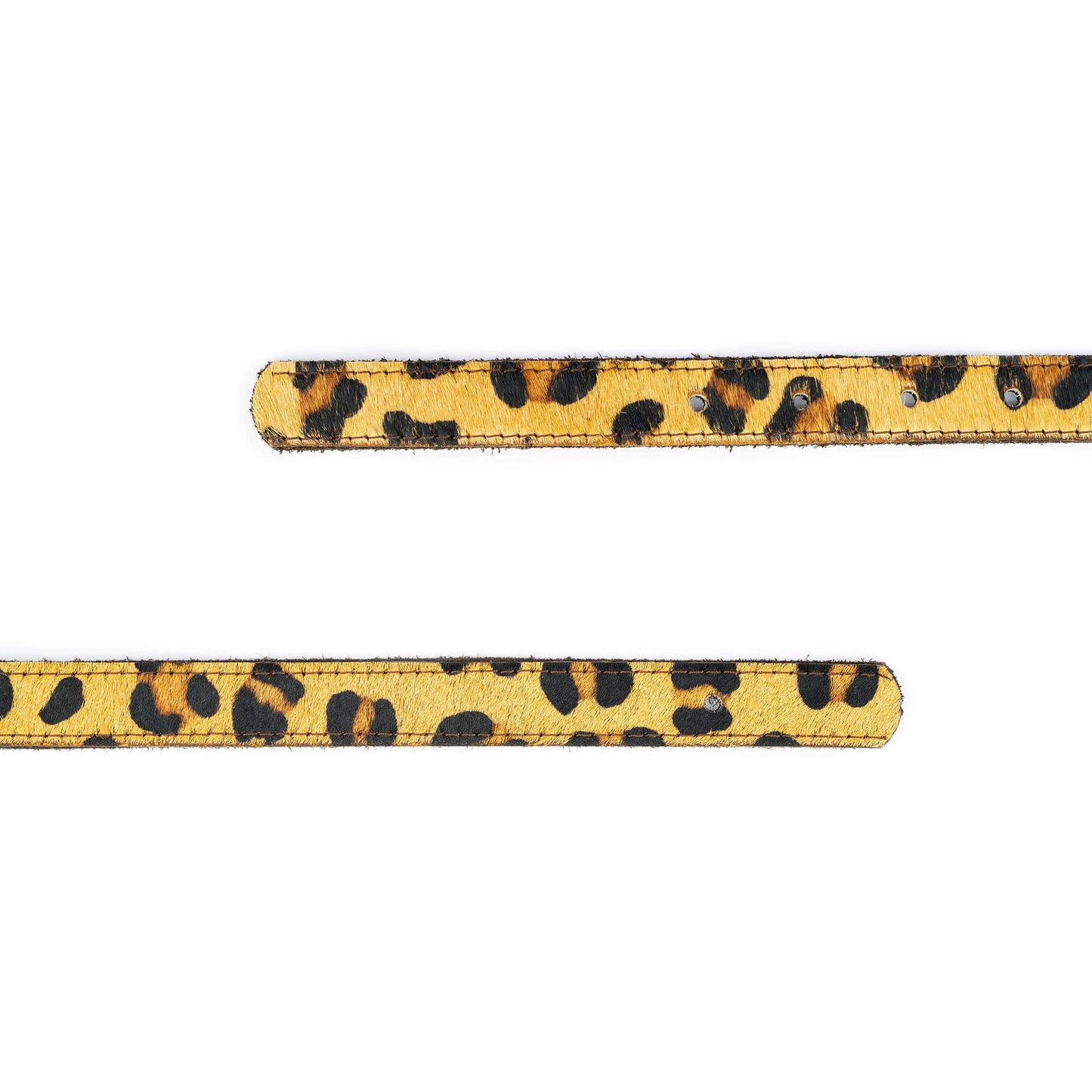 Leopard Belt Strap for Hermes Women Calf Hair Reversible to Brown