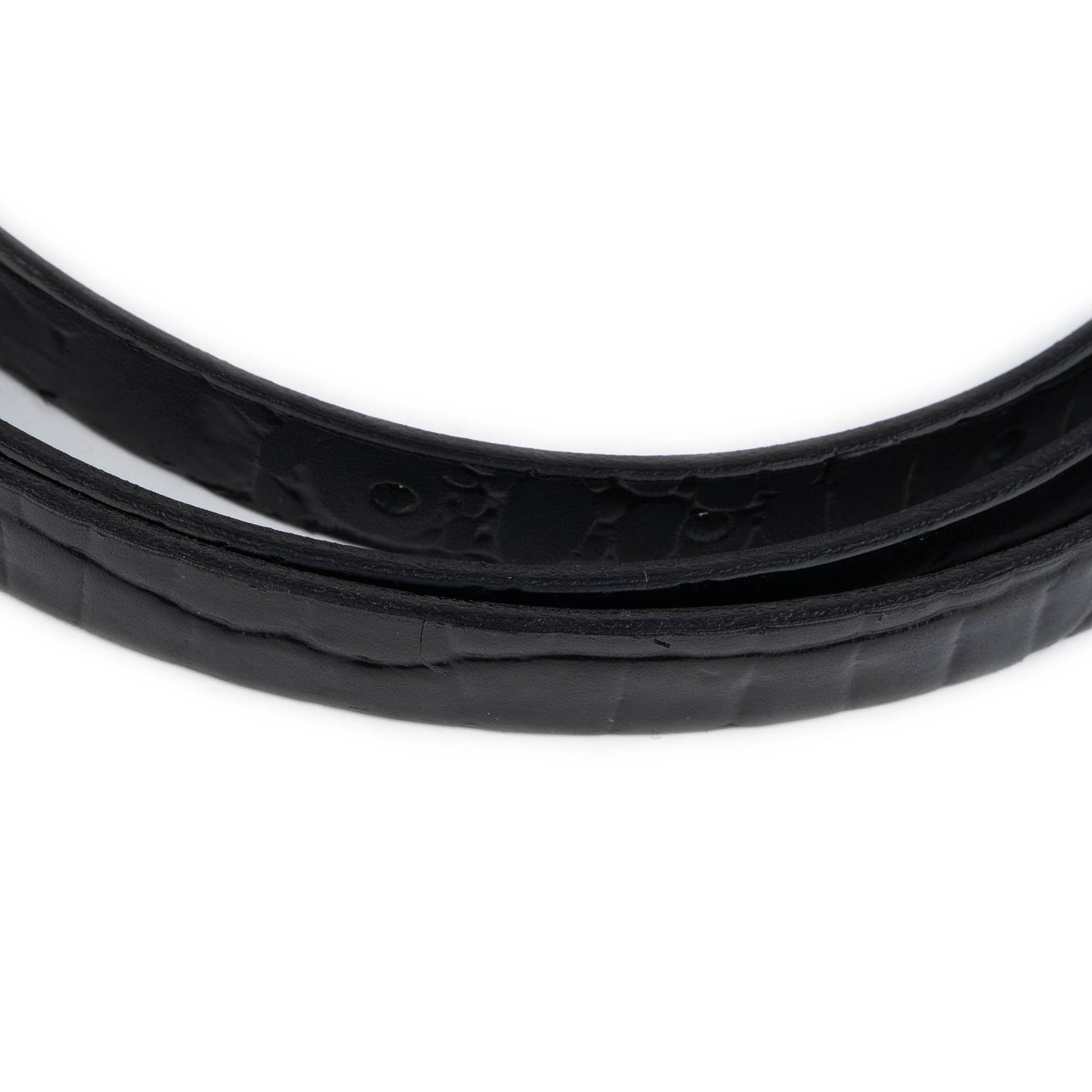 1.5 cm Black Croco Emboss Leather Belt Strap For Ferragamo Buckles Womens Replacement