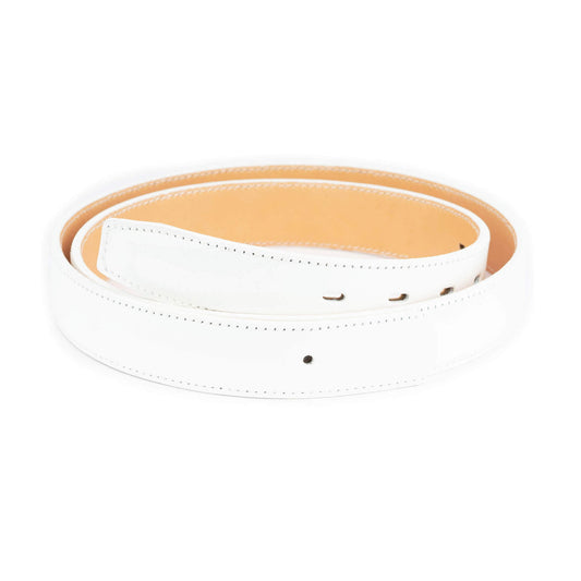 White Leather Belt Straps for Dunhill Buckles 30 MM